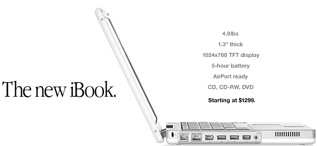 iBook Specs in brief