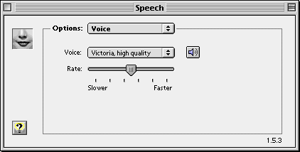 the Speech Control Panel