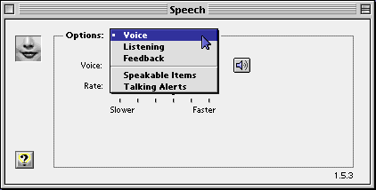 the Speech Control Panel’