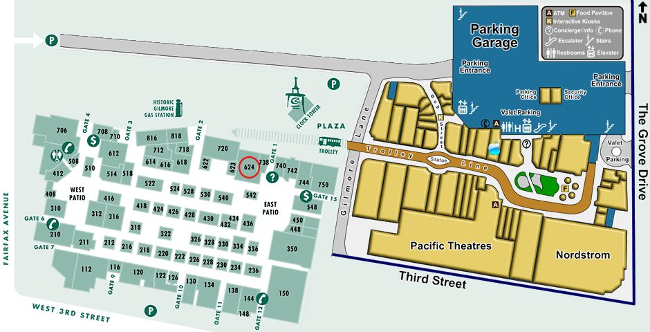 Map of Farmers Martket and the Grove